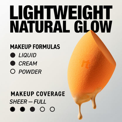 Real Techniques Miracle Complexion Sponge, Beauty Sponge, Makeup Blending & Foundation Application, Streak-Free, Full Coverage Finish, Vegan, Cruelty & Latex-Free, 1 Count